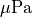 \mu\text{Pa}