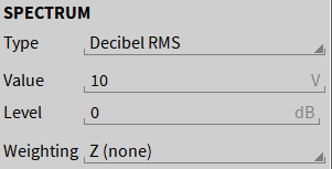 Spektrumeinstellungen für den Spectrum Analyzer