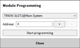 Module programming UI