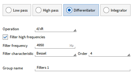 Pop-up window for creating a Differentiator channel