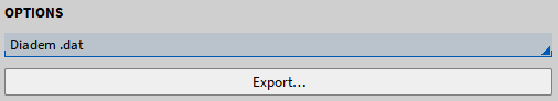 Export options for a \*.dat-file
