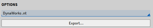 Export options for a \*.nt-file