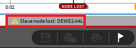 Software feedback on master device if slave node loses network connection