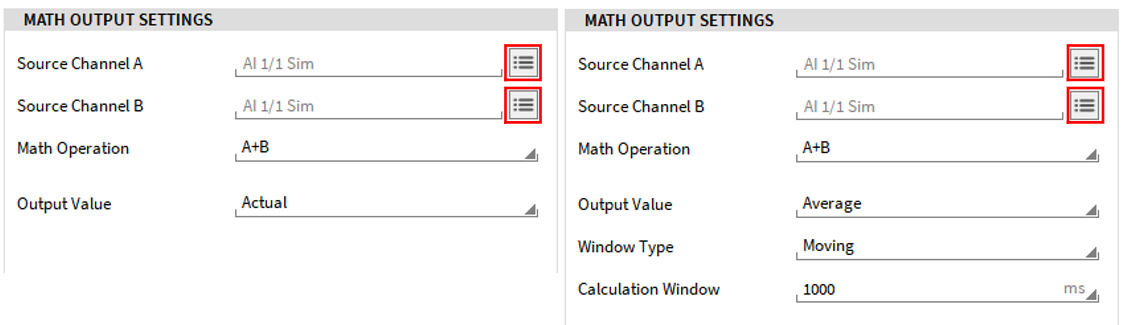 Math Output settings