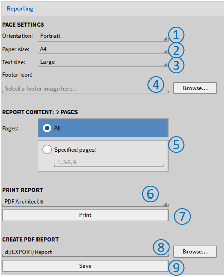 Expanded *Reporting* Menu