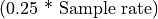 ({\text{0.25 * Sample rate}})