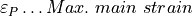 \varepsilon_{P}\ldots Max.\ main\ strain